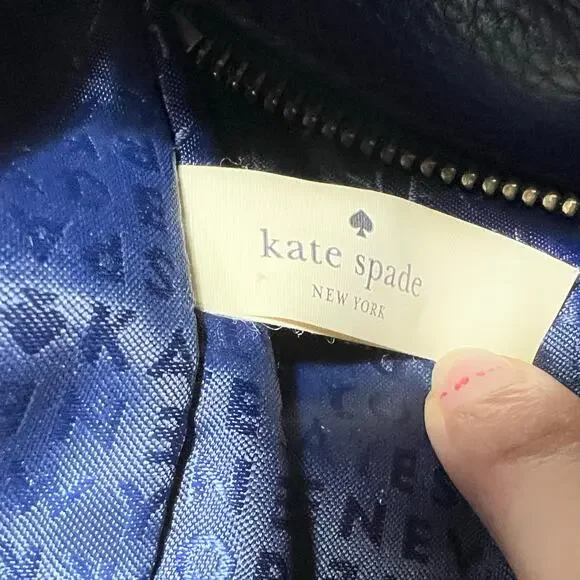 Kate Spade New York Atwood Place Larson Satchel Tassel Blue Leather Hand Bag - Picture 11 of 16